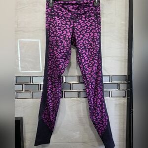 Lululemon Athletica Purple & Black Leopard Print High-Rise Leggings